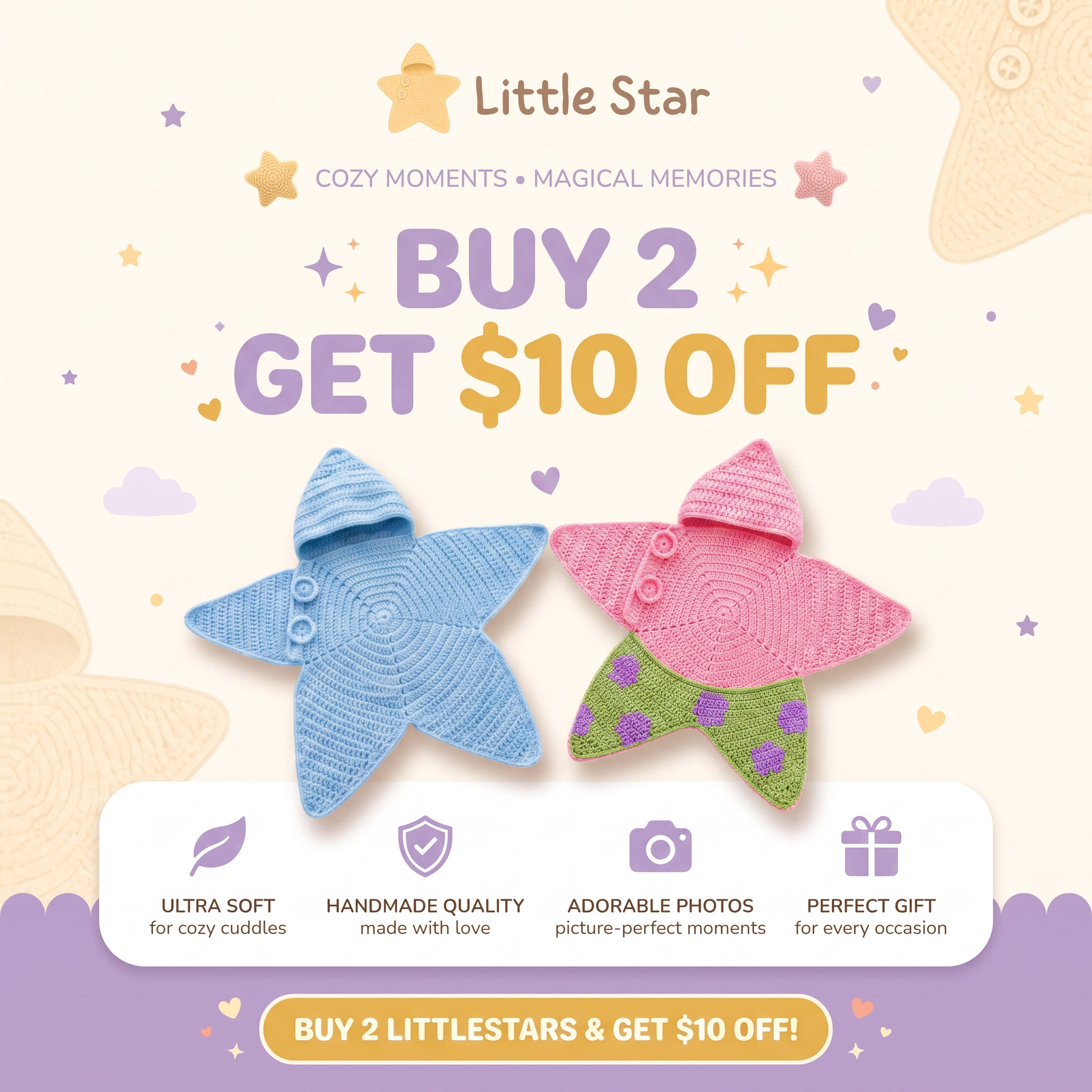 Starfish Baby Star Set